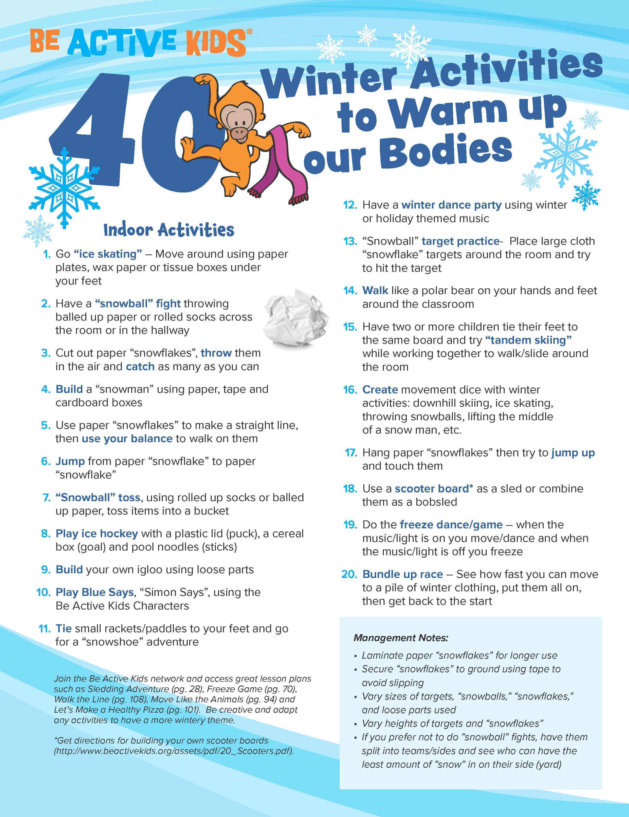 Handouts BeActiveKids